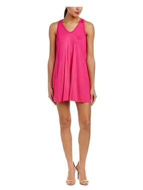 NWT Trina Turk S Hot Pink Sleeveless Tunic Shift Dress Pockets ALCATRAZ